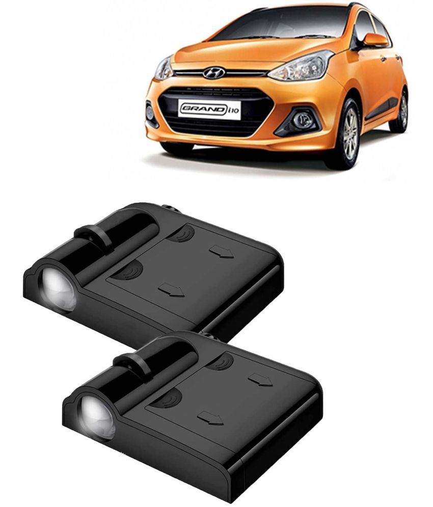     			Kingsway Car Logo Shadow Light for Hyundai Grand I10, 2013 - 2017 Model, Car Door Welcome Light, 3D Car Logo Wireless LED Projector with Magnet Sensor Auto On/Off, 2Pcs Car Ghost Light