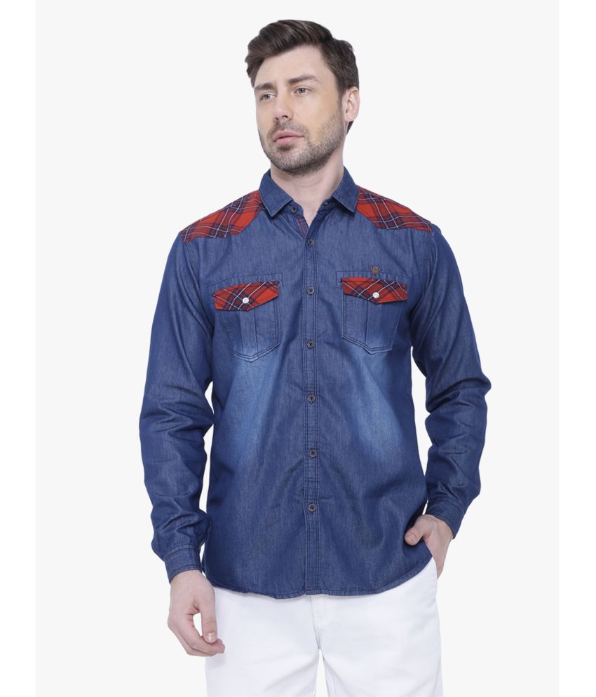     			Kuons Avenue - Maroon Denim Regular Fit Men's Casual Shirt ( Pack of 1 )