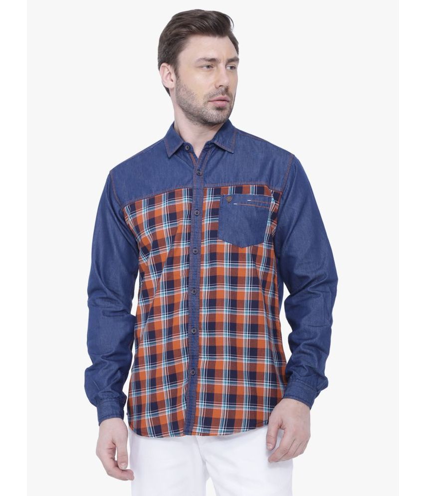     			Kuons Avenue - Orange Denim Regular Fit Men's Casual Shirt ( Pack of 1 )