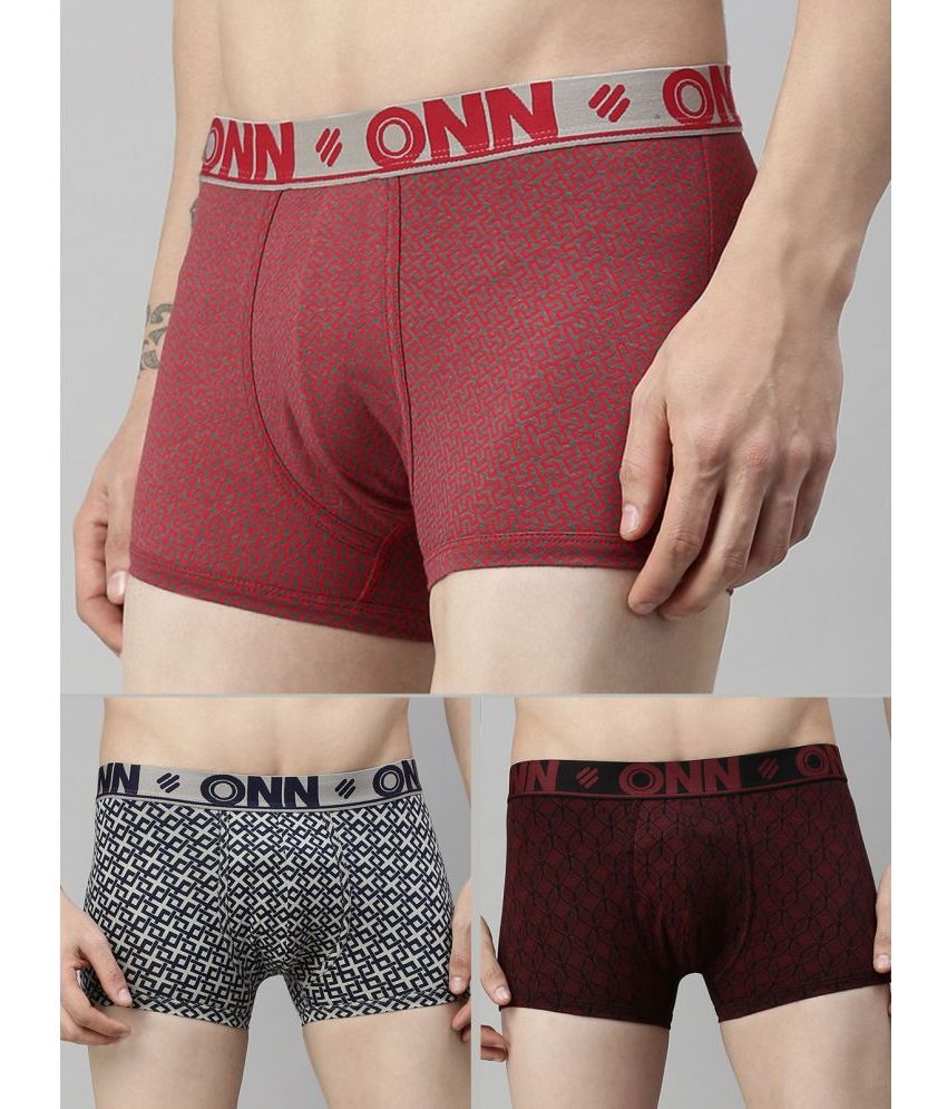     			ONN - Multicolor Cotton Men's Trunks ( Pack of 3 )