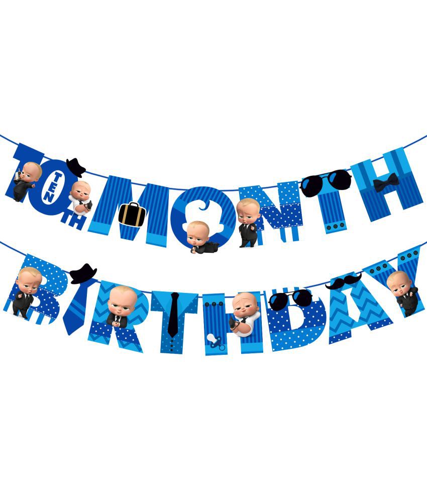     			Zyozi 10th month birthday decorations for boy /10 month baby photoshoot items /10 month baby boy photoshoot props /10 months banner/10 month birthday decoration set /10 Month Birthday Banner