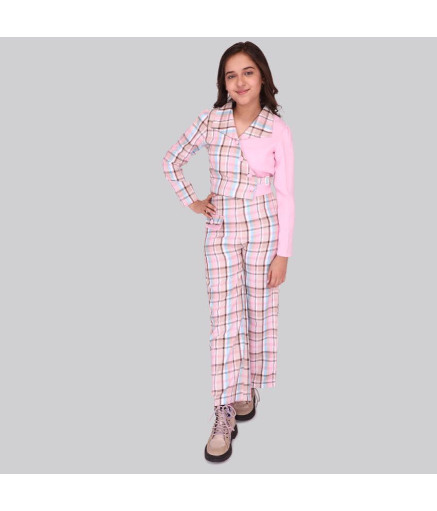     			Cutecumber - Pink Georgette Girls Shirt With Pants ( Pack of 1 )