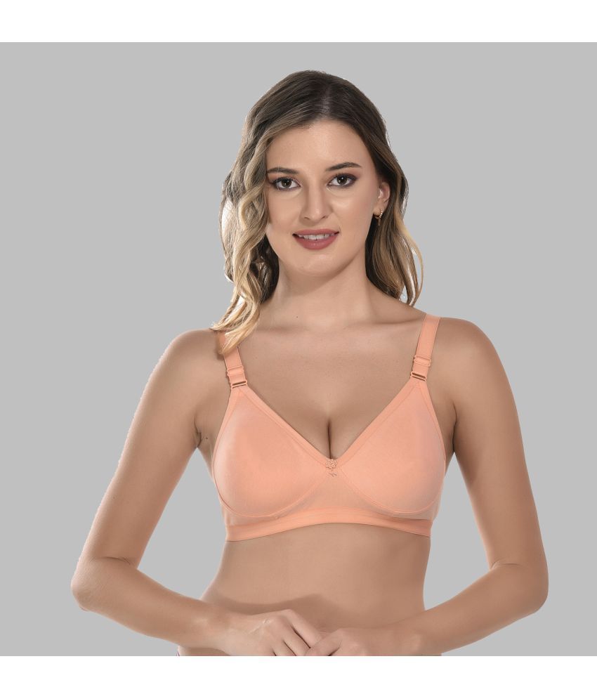     			Elina Cotton Non Padded Women's T-Shirt Bra ( Peach )