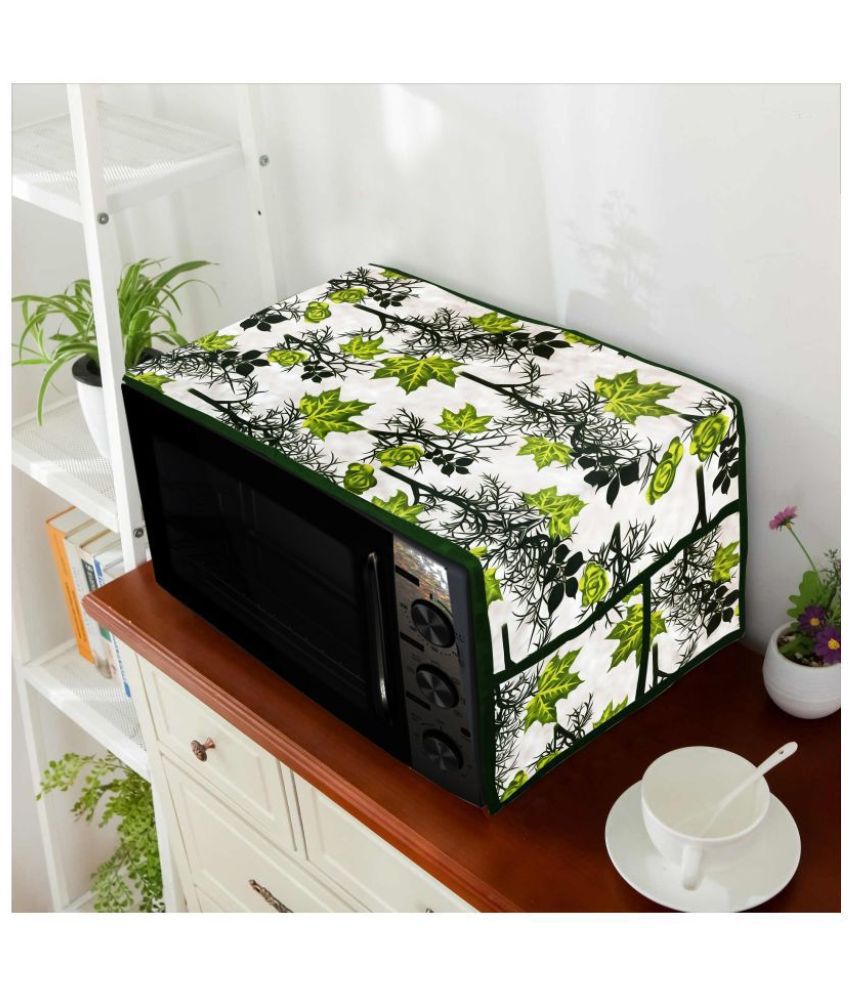     			HOMETALES Single Polyester Green Microwave Oven Cover - 20-22L