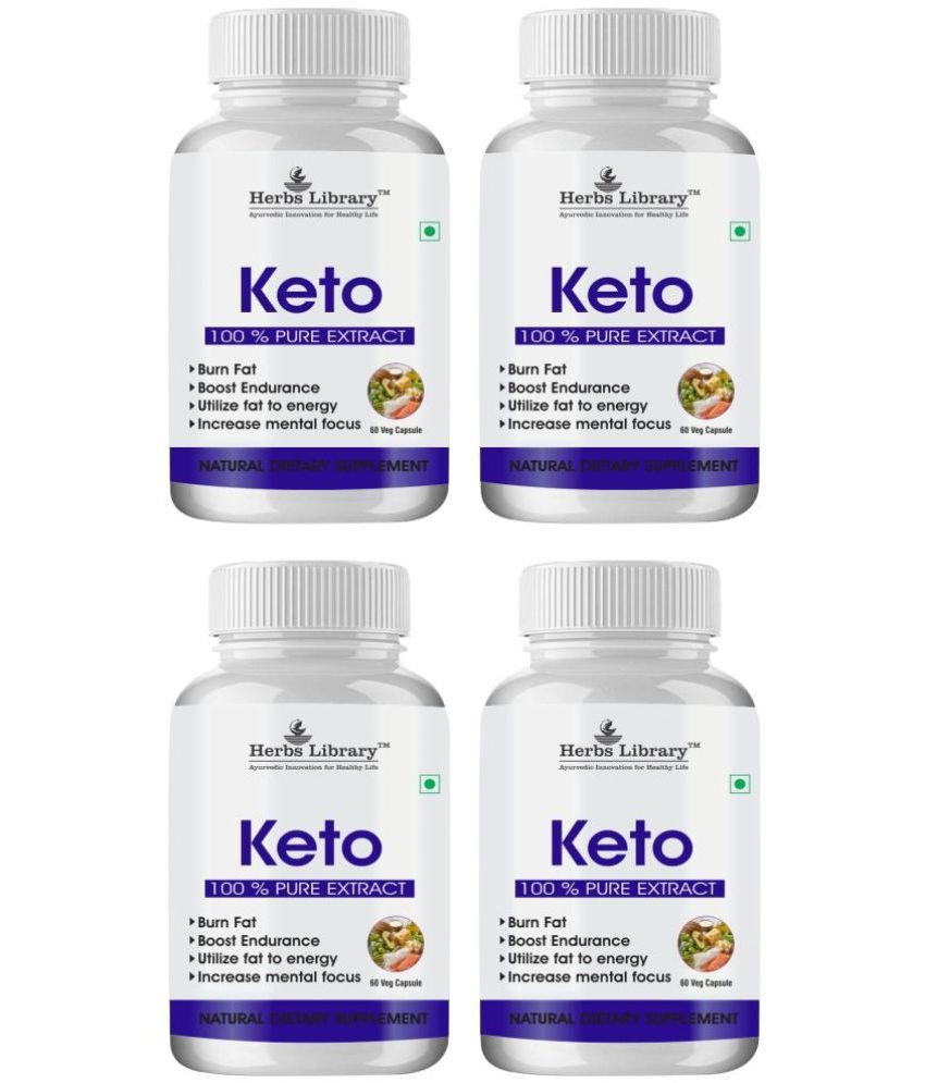     			Herbs Library Keto Capules Supports Weight Loss with Garcinia Cambogia 60 Capsules Each (Pack of 4)