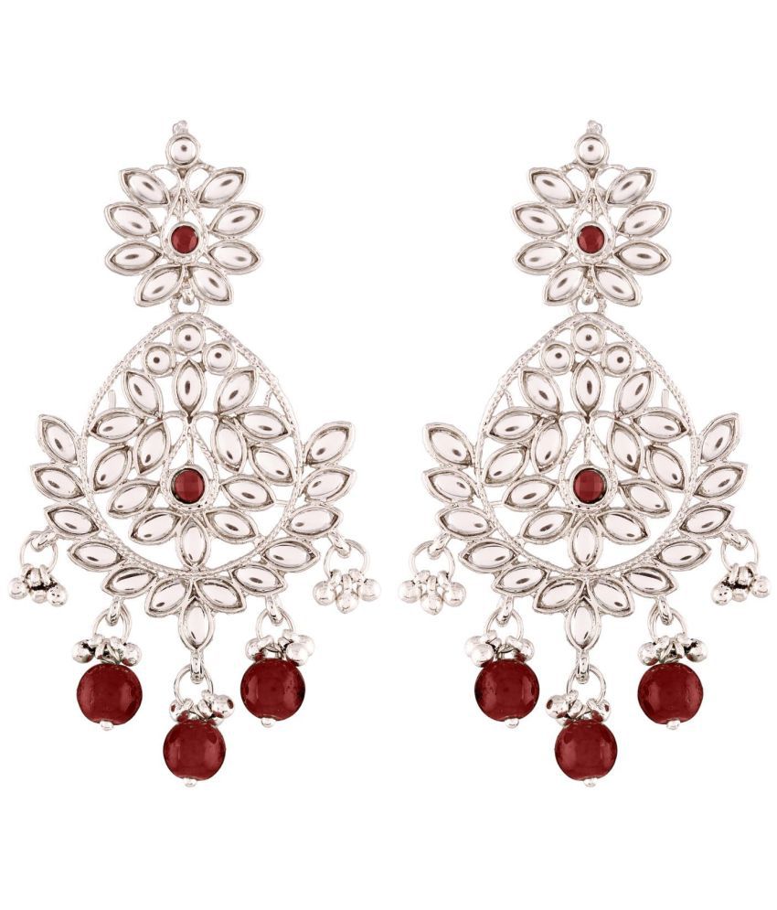     			I Jewels - Multi Color Chandelier Earrings ( Pack of 1 )