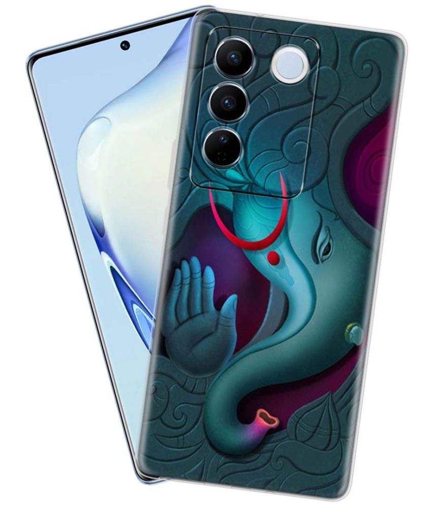     			NBOX - Multicolor Printed Back Cover Silicon Compatible For Vivo V27 Pro ( Pack of 1 )