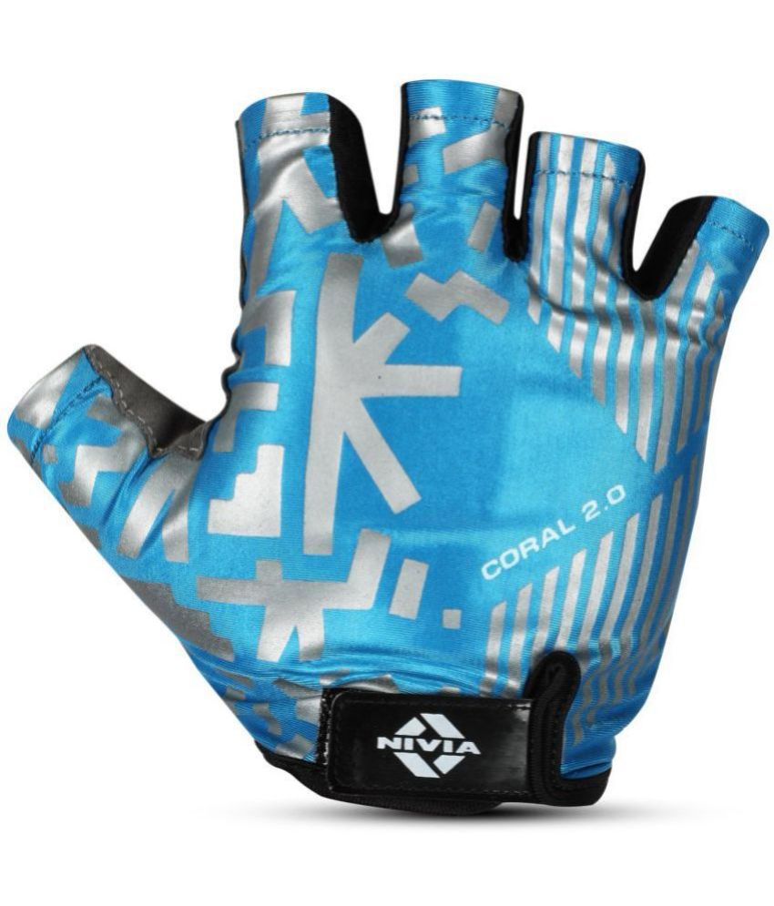     			Nivia - Blue Gym Gloves Unisex Polyester Gym Gloves