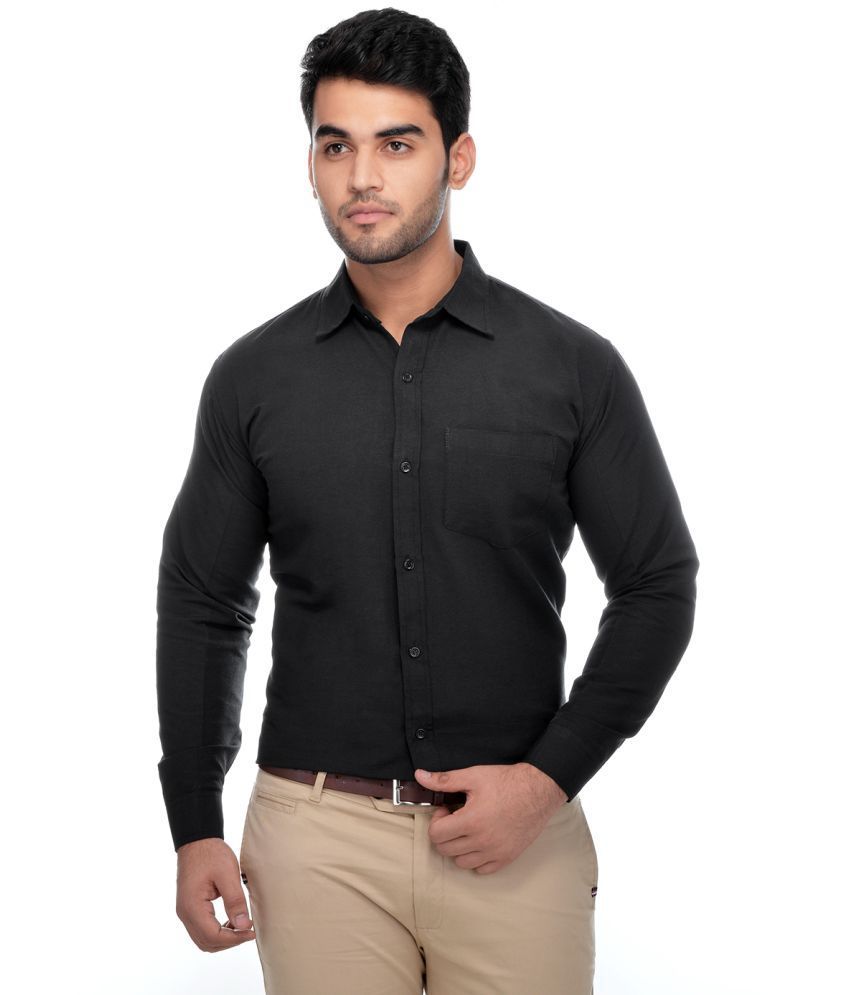     			RIAG - Black Cotton Blend Regular Fit Men's Formal Shirt ( Pack of 1 )