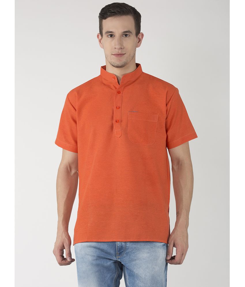     			RIAG - Orange Cotton Blend Regular Fit Men's Casual Shirt ( Pack of 1 )