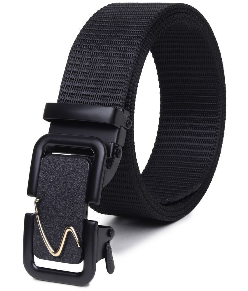     			SUNSHOPPING - Black Nylon Men's Casual Belt ( Pack of 1 )