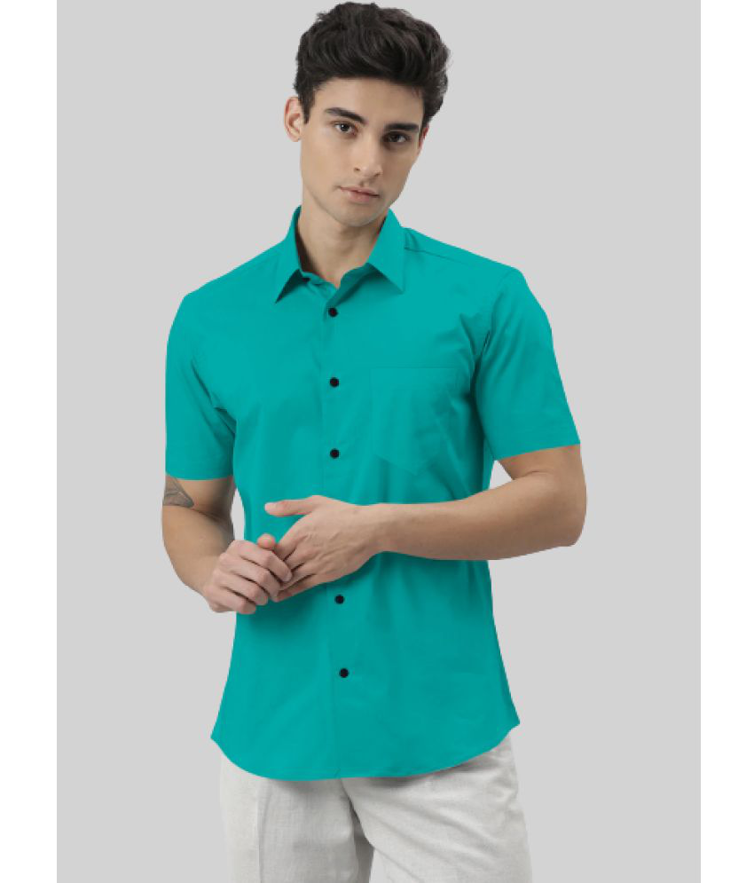     			SUR-T - Green Cotton Blend Slim Fit Men's Casual Shirt ( Pack of 1 )