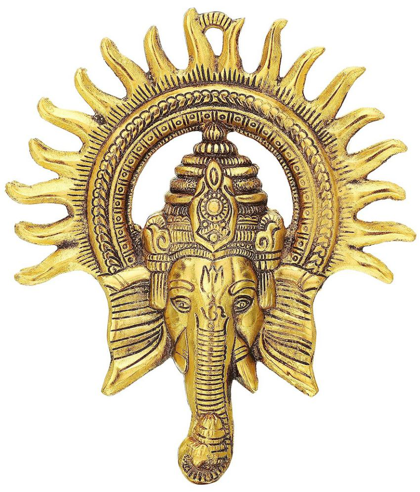     			VARKAUS - Brass Lord Ganesha Idol ( 22 cm )