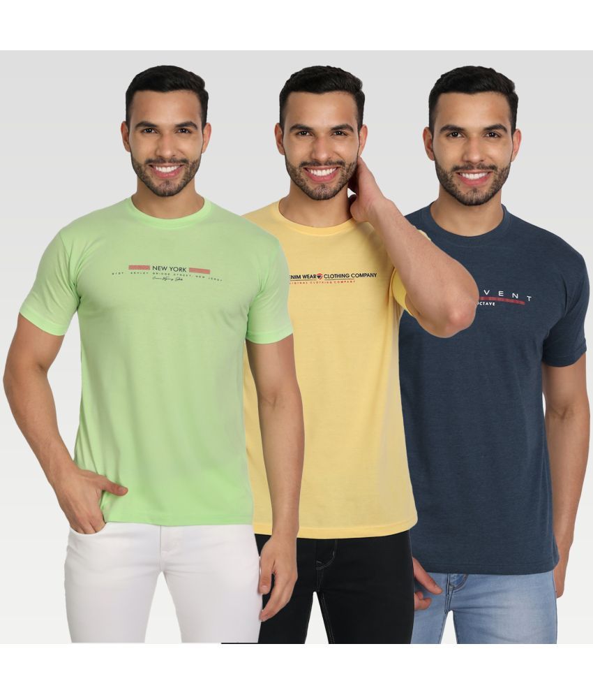     			Zeffit Pack of 3 Cotton Blend Regular Fit Men's T-Shirt ( Multicolor )