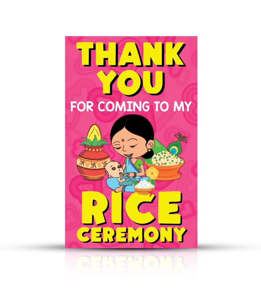     			Zyozi Rice Ceremony Theme Thank You Tags, Thank You Label Tags for Rice Ceremony Thanks Giving Favor (Pack of 30)