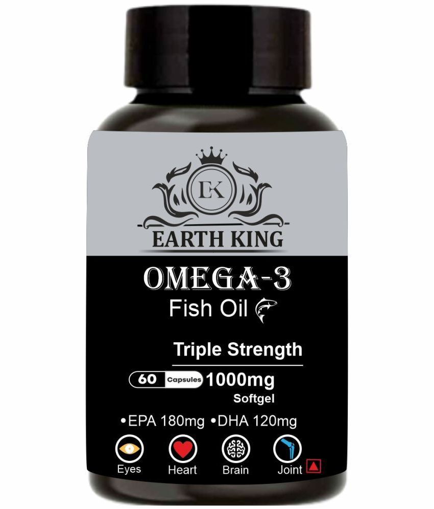 EARTH KING Triple Strength Omega 3 Fish Oil Capsule for Men & Women (pack of 1)