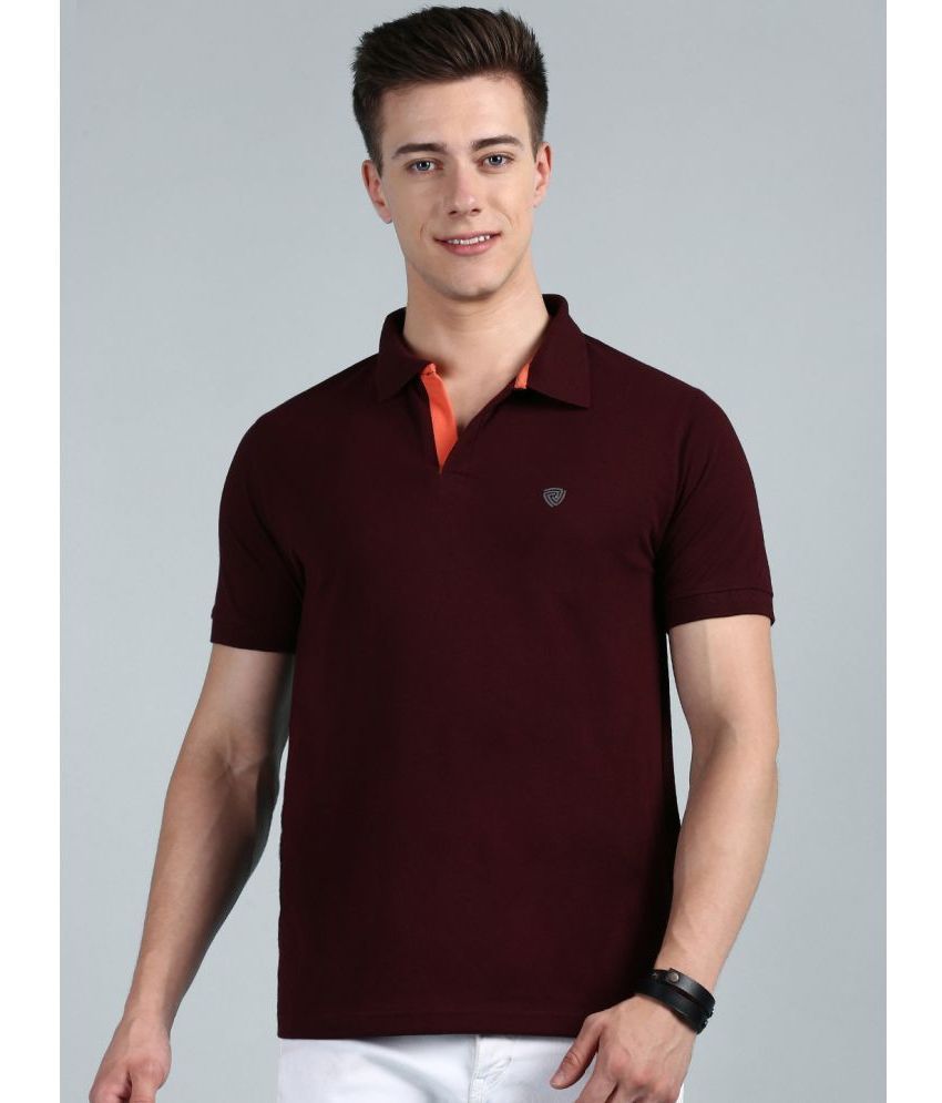     			Lux Cozi Cotton Regular Fit Solid Half Sleeves Men's Polo T Shirt - Brown ( Pack of 1 )