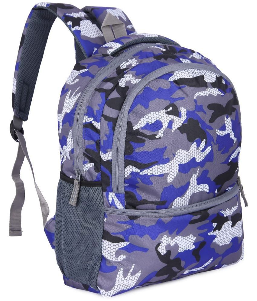     			Lychee Bags - Blue Polyster Backpack
