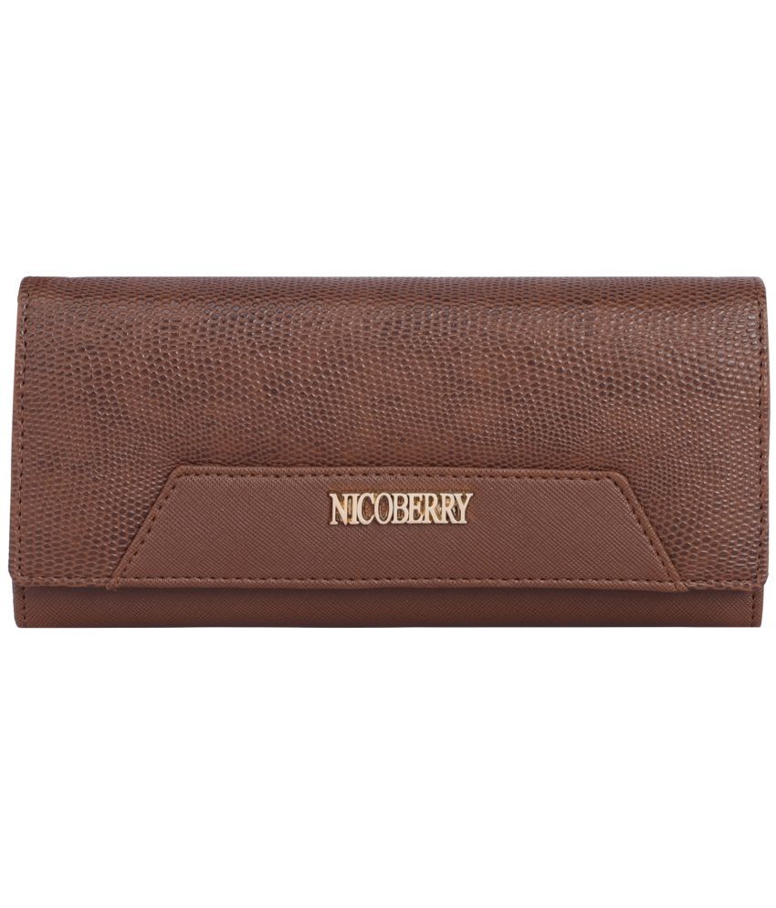     			Nicoberry - Faux Leather Brown Women's Zip Around Wallet ( Pack of 1 )