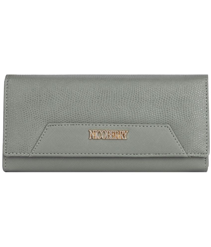     			Nicoberry Faux Leather Green Women's Zip Around Wallet ( Pack of 1 )