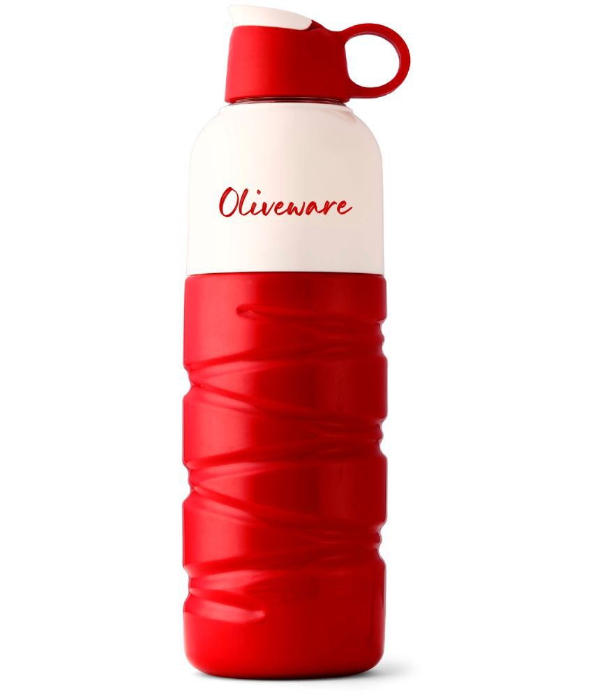     			Oliveware - Red Sipper Water Bottle 650 ml mL ( Set of 1 )