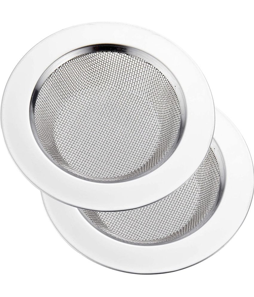     			Pack of 2 Stainless Steel Sink Strainer Kitchen Drain Basin Basket Filter Stopper Drainer/Jali