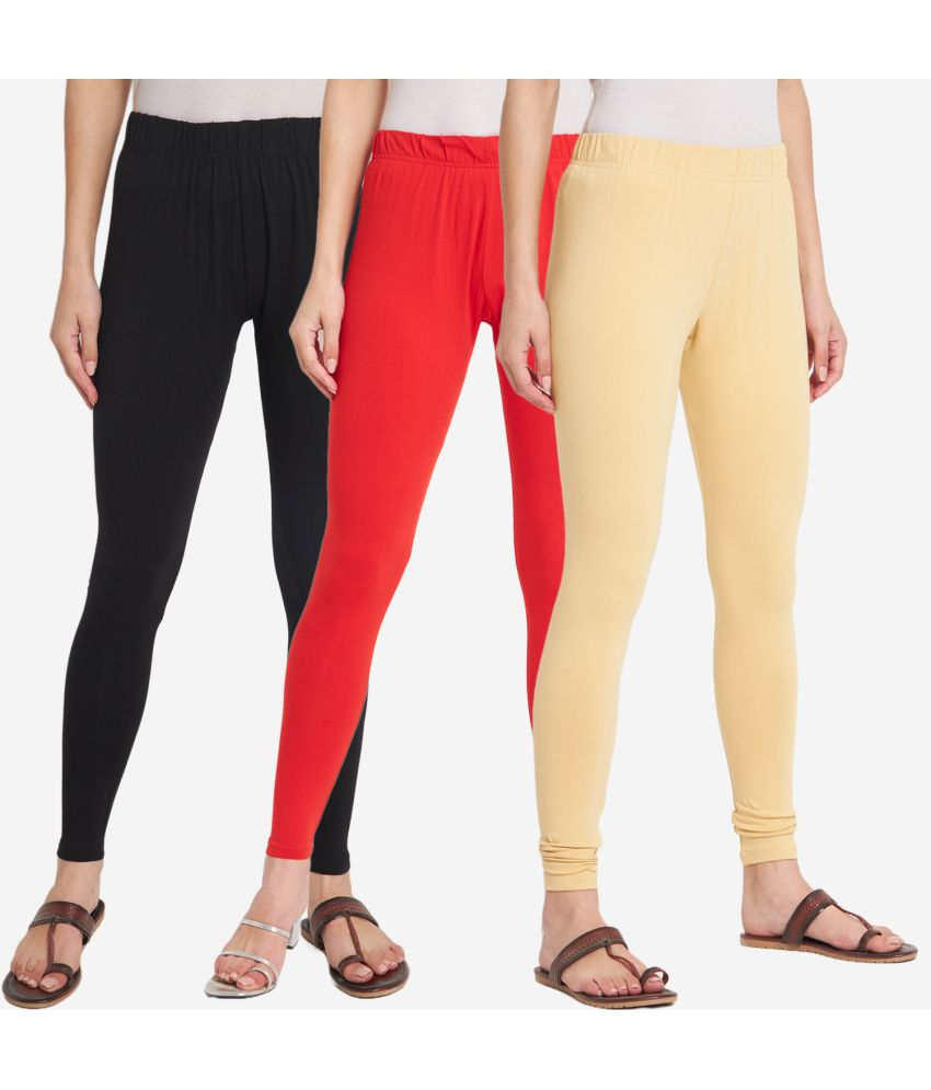     			SELETA - Multicolor Cotton Women's Leggings ( Pack of 3 )