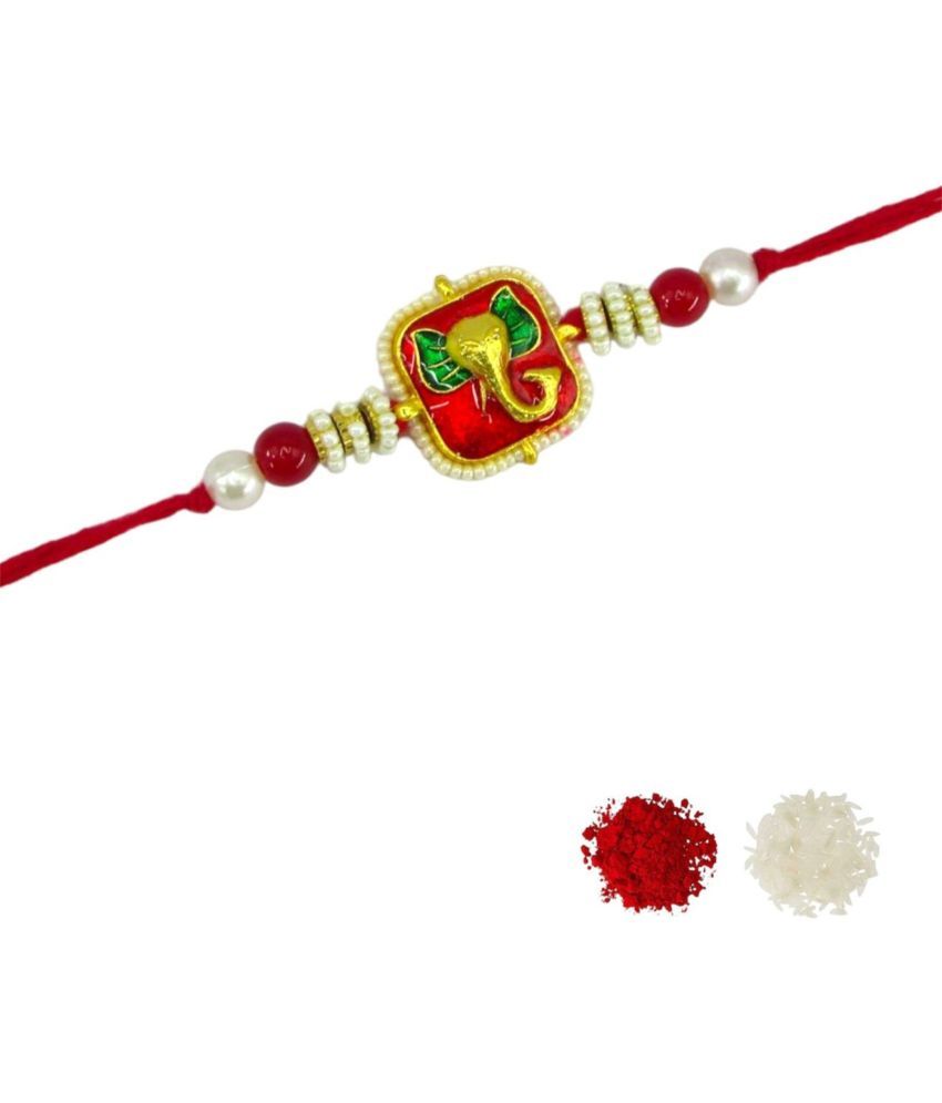     			THRIFTKART Bhai Rakhi Multicolour Shri Ganesh Ji rakhi Pack of 1