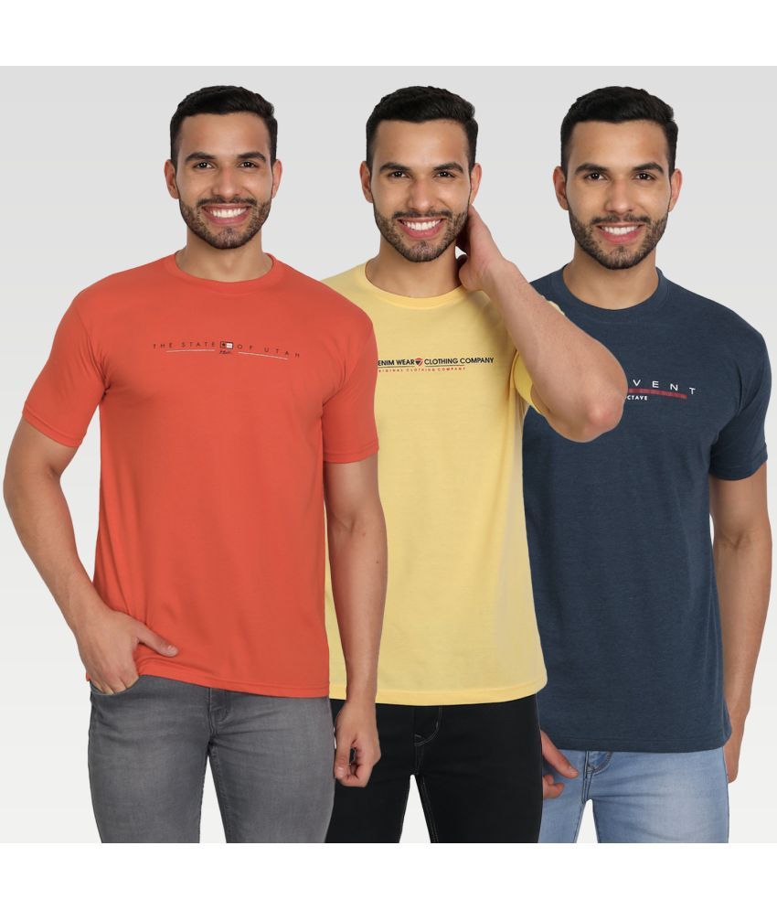     			Zeffit - Multicolor Cotton Blend Regular Fit Men's T-Shirt ( Pack of 3 )