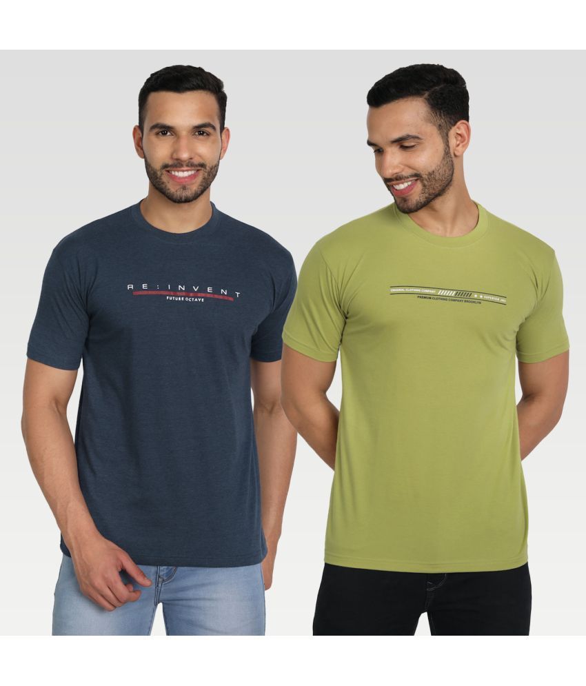     			Zeffit Pack of 2 Cotton Blend Regular Fit Men's T-Shirt ( Multicolor )