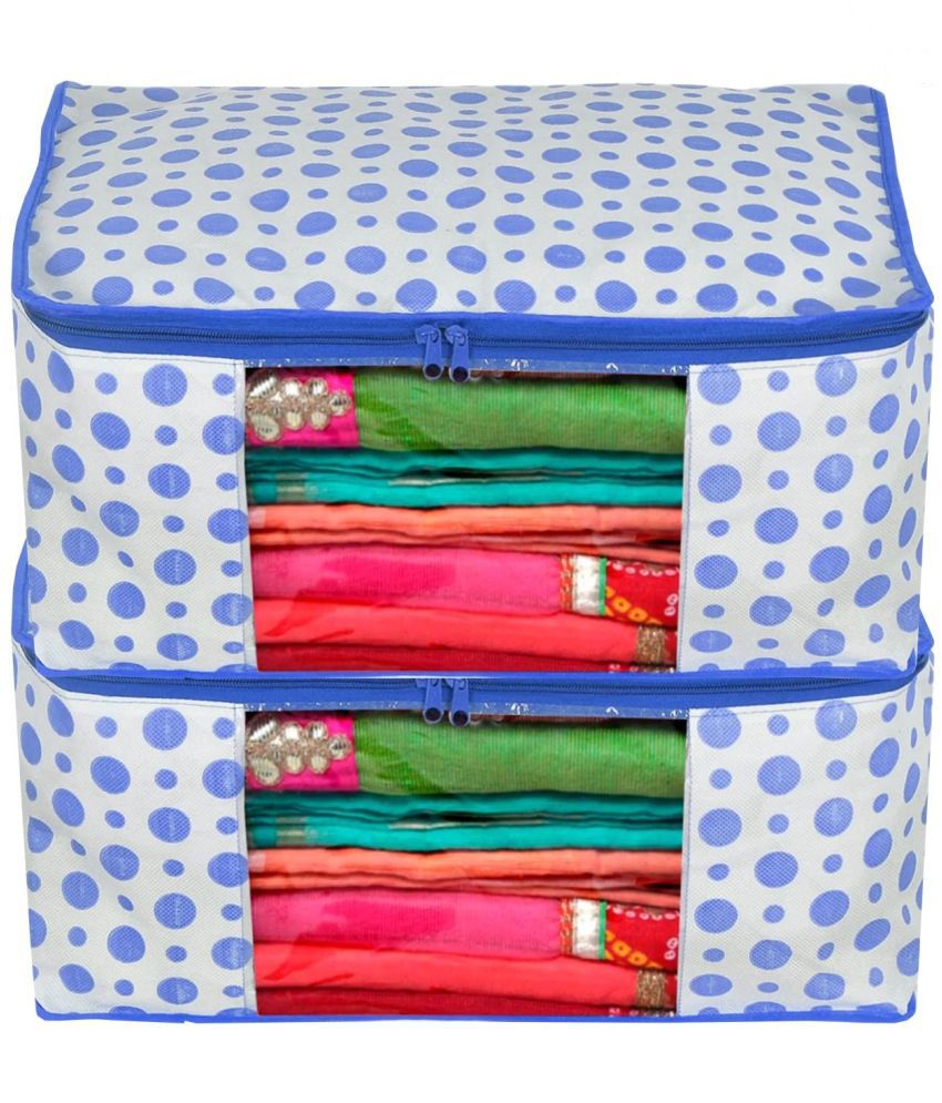     			SH. NASIMA - Home Storage Cloth Bags, Saree, Suits, Blouse Organiser for Underbed, Almirah (Pack of 2)