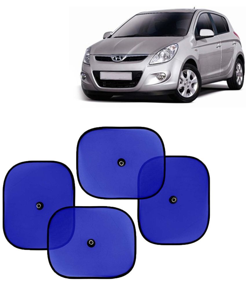     			Kingsway Car Window Curtain Sticky Sun Shades for Hyundai I20, 2008 - 2011 Model, Universal Fit Sunshades for Side Window, Rear Window, Color : Blue, 4 Pieces