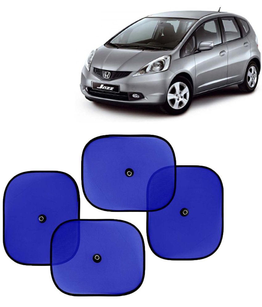    			Kingsway Car Window Curtain Sticky Sun Shades for Honda Jazz, 2009 - 2014 Model, Universal Fit Sunshades for Side Window, Rear Window, Color : Blue, 4 Pieces