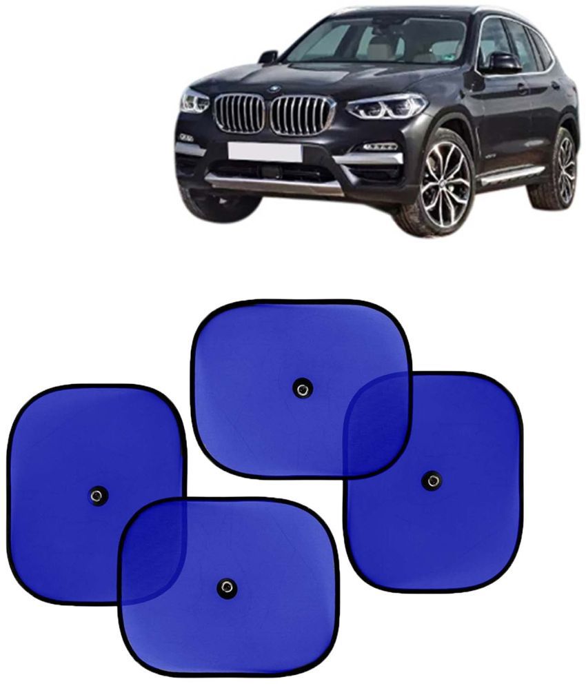     			Kingsway Car Window Curtain Sticky Sun Shades for BMW X3, 2015 Onwards Model, Universal Fit Sunshades for Side Window, Rear Window, Color : Blue, 4 Pieces