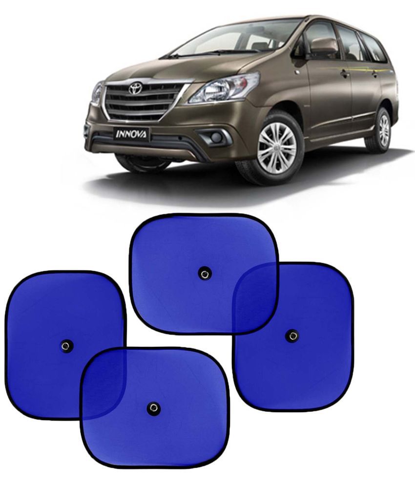    			Kingsway Car Window Curtain Sticky Sun Shades for Toyota Innova, 2004 - 2012 Model, Universal Fit Sunshades for Side Window, Rear Window, Color : Blue, 4 Pieces