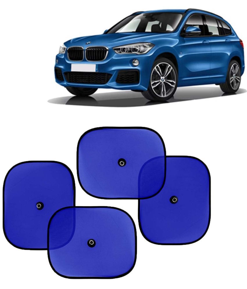     			Kingsway Car Window Curtain Sticky Sun Shades for BMW X1, 2015 Onwards Model, Universal Fit Sunshades for Side Window, Rear Window, Color : Blue, 4 Pieces