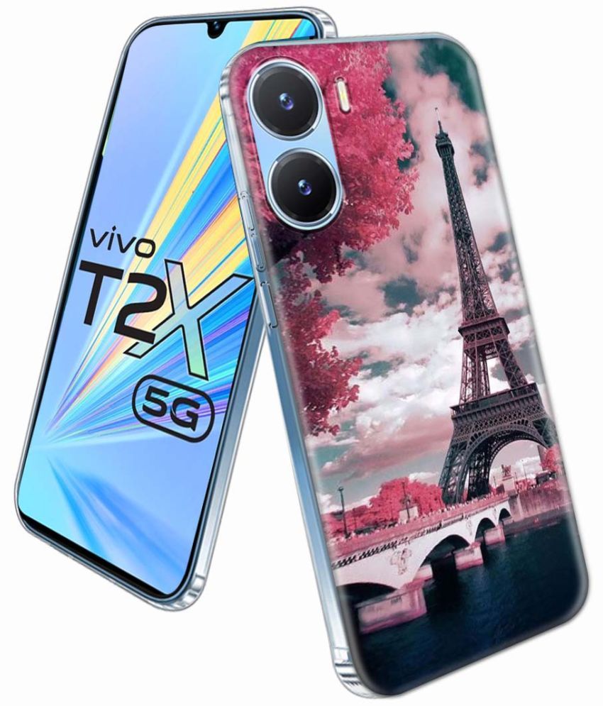     			NBOX - Multicolor Printed Back Cover Silicon Compatible For Vivo T2x 5G ( Pack of 1 )