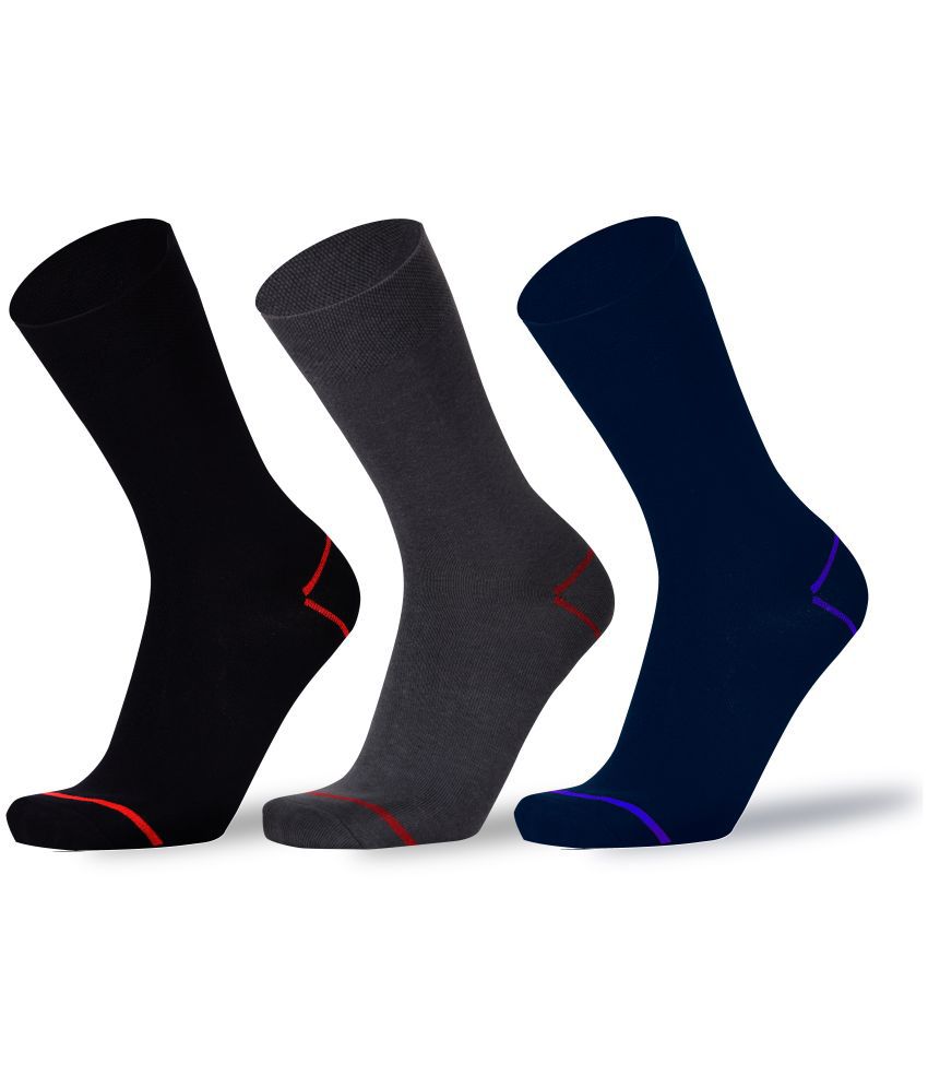     			RC. ROYAL CLASS - 100% Organic Cotton Men's Self Design Multicolor Full Length Socks ( Pack of 3 )