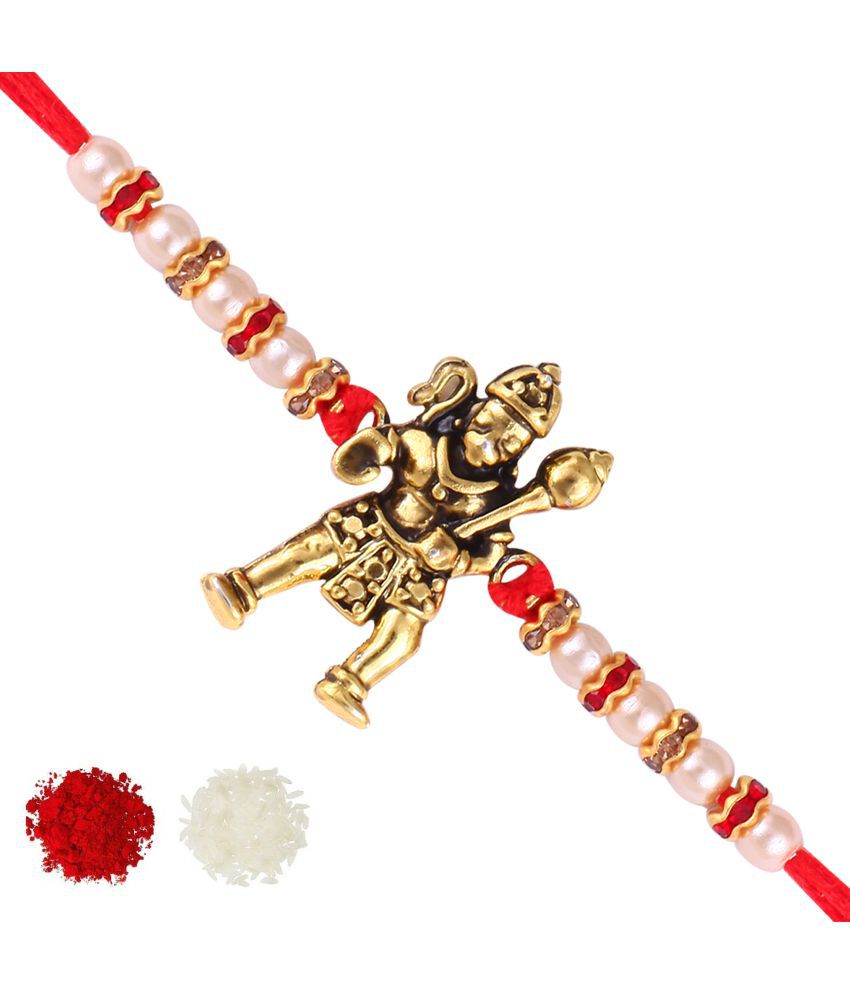 Vighnaharta - Gold Religious Rakhi ( Pack of 1 )