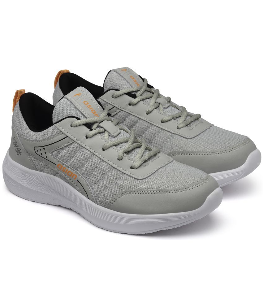     			ASIAN - ELECTRIC-03 Light Grey Men's Sports Running Shoes