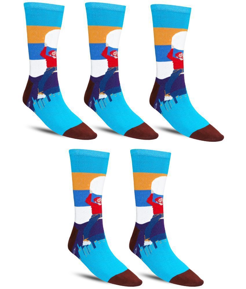     			Dollar - Cotton Men's Colorblock Multicolor Full Length Socks ( Pack of 5 )
