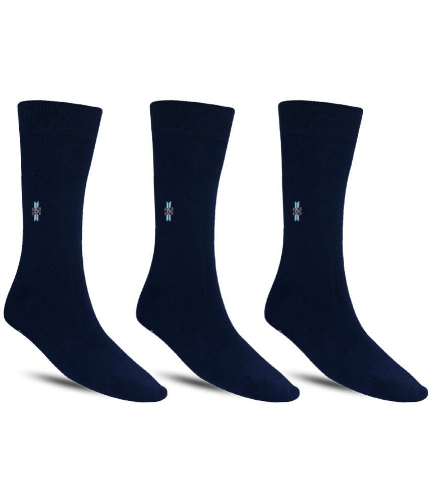     			Dollar - Cotton Men's Solid Blue Full Length Socks ( Pack of 3 )