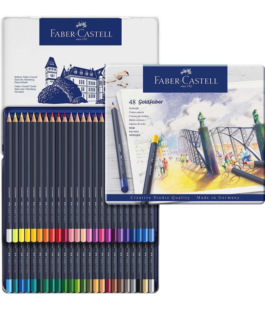     			Faber-Castell Goldfaber Colour Pencil in Metal Tin - Pack of 48