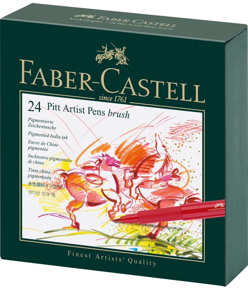     			Faber Castell Pitt Artist Color Pen Brush Set - Pack of 24, B