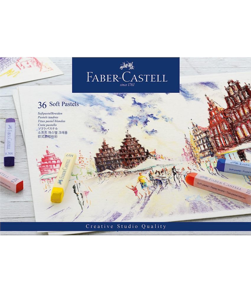     			Faber-Castell Studio Quality 128336 Soft Pastel Crayons Set of 36 in Case