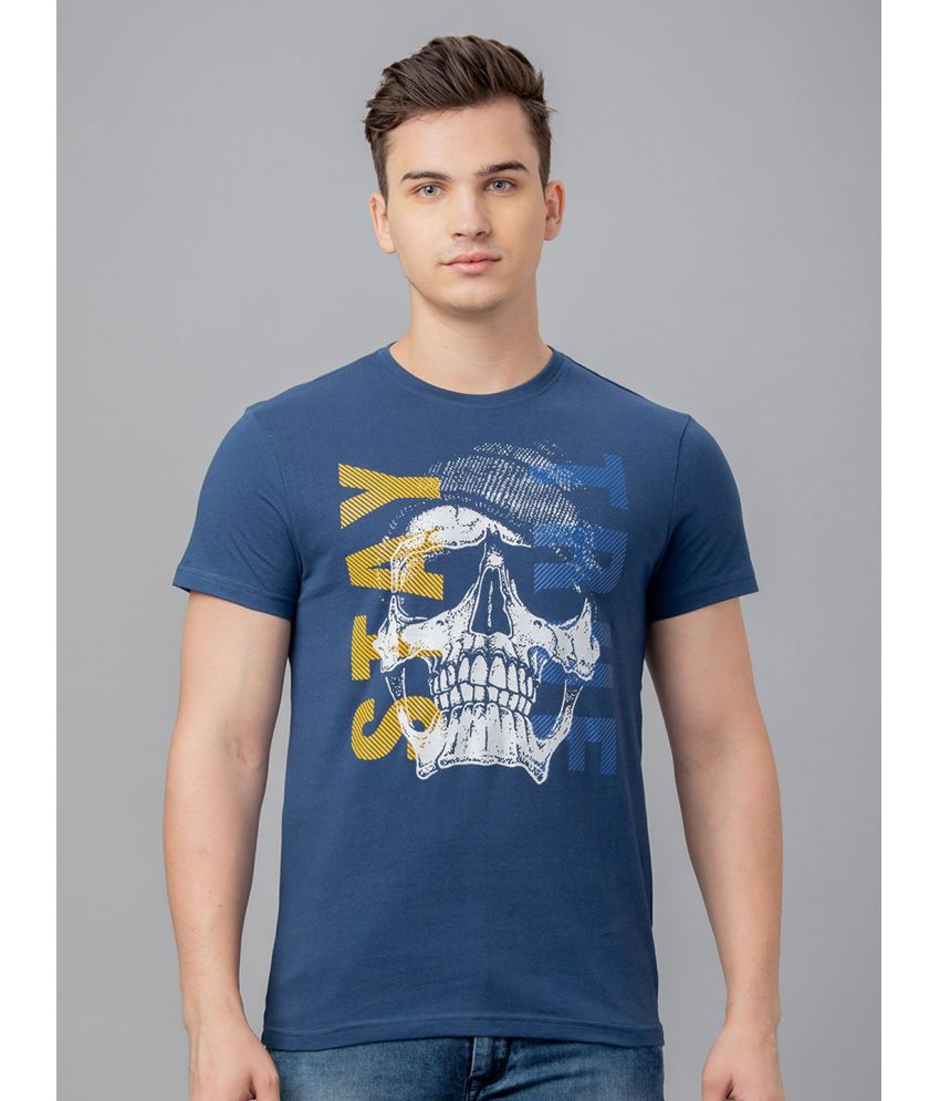     			Globus - Navy Blue Cotton Regular Fit Men's T-Shirt ( Pack of 1 )
