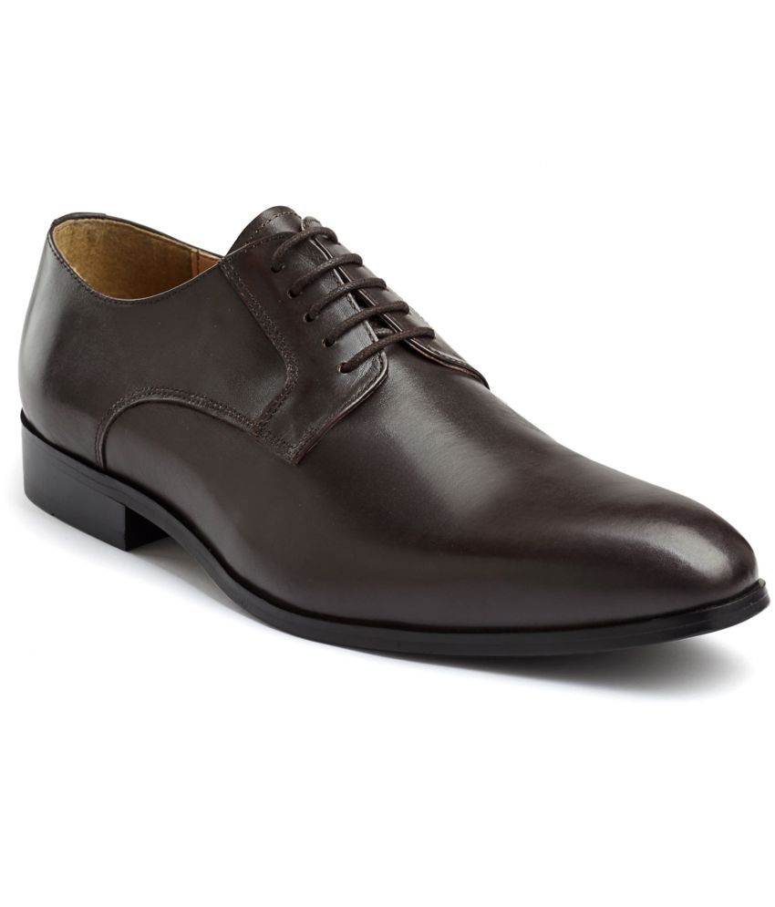     			HATS OFF ACCESSORIES - Brown Men's Derby Formal Shoes