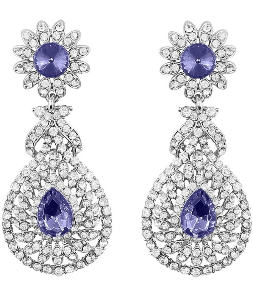     			I Jewels - Blue Chandbalis Earrings ( Pack of 1 )