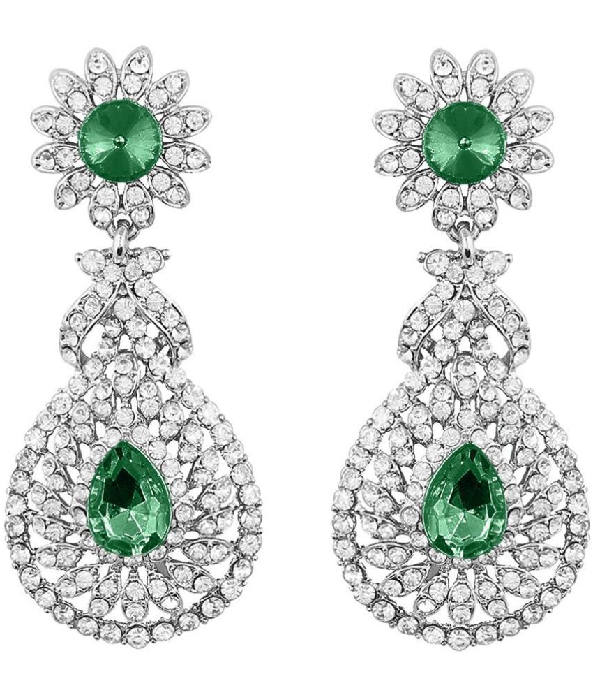     			I Jewels - Green Chandbalis Earrings ( Pack of 1 )
