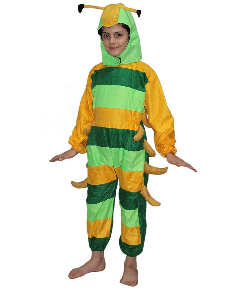     			Kaku Fancy Dresses Caterpillar Insect Costume -Multicolour, 7-8 Years, For Boys